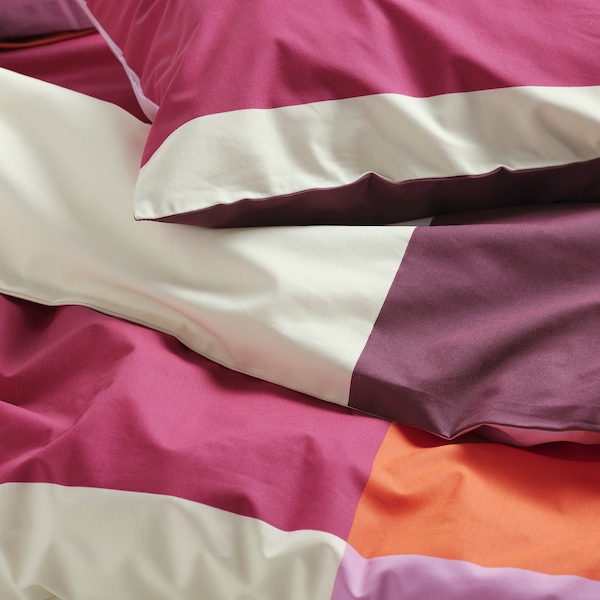 IKEA BRUNKRISSLA duvet cover and pillowcase(s), Twin Pink, Ikea Ireland | 9610IZCAU