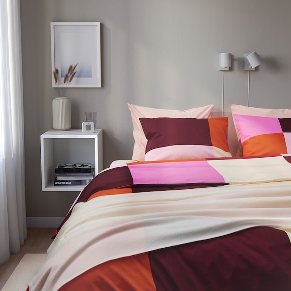 IKEA BRUNKRISSLA duvet cover and pillowcase(s), Twin Pink, Ikea Ireland | 9610IZCAU
