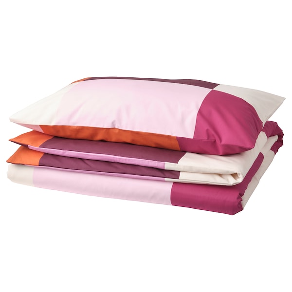 IKEA BRUNKRISSLA duvet cover and pillowcase(s), Twin Pink, Ikea Ireland | 9610IZCAU