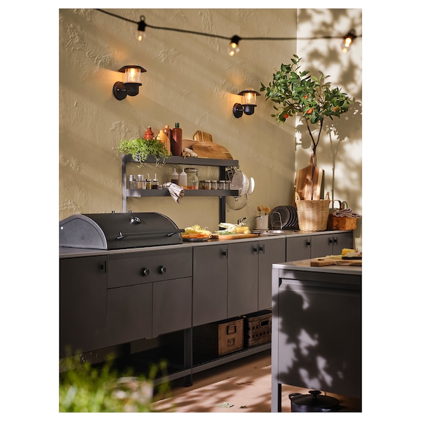 IKEA BÅTSKÄR add-on unit with shelves, outdoor/dark gray, 47 1/4x27 1/2 in, Ikea Ireland | 8591APSGU