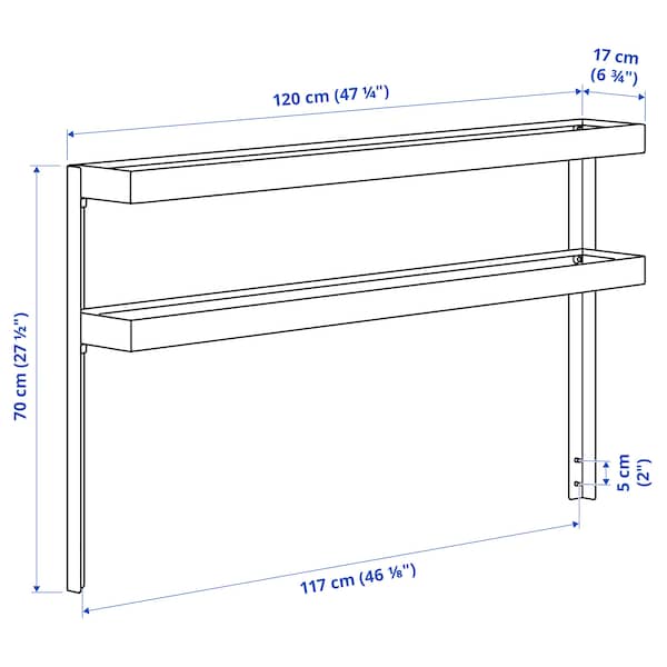 IKEA BÅTSKÄR add-on unit with shelves, outdoor/dark gray, 47 1/4x27 1/2 in, Ikea Ireland | 8591APSGU
