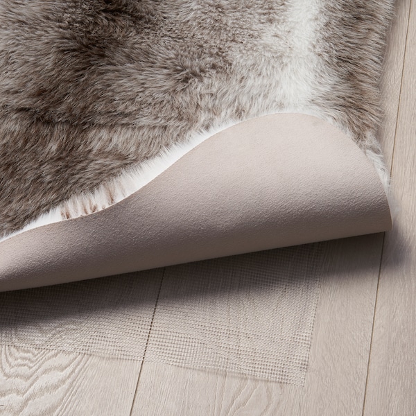 IKEA BULLERSKYDD rug, 2'4 inx2'11 in White / Brown, Ikea Ireland | 1652LRUNX