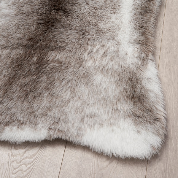IKEA BULLERSKYDD rug, 2'4 inx2'11 in White / Brown, Ikea Ireland | 1652LRUNX