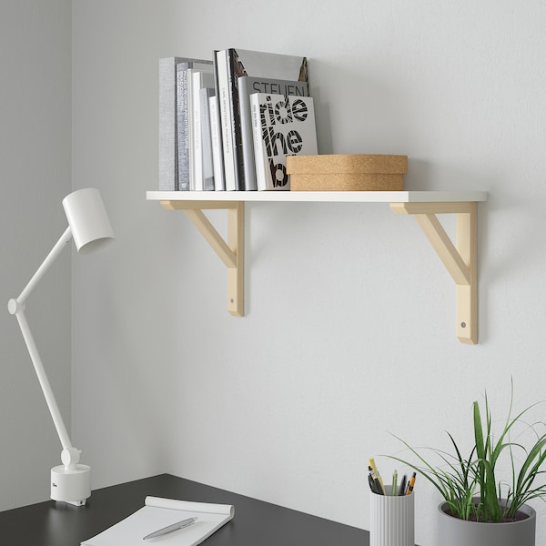 IKEA BURHULT / SANDSHULT wall shelf, 23 1/4x7 7/8 in White / Aspen, Ikea Ireland | 7309GTNQF