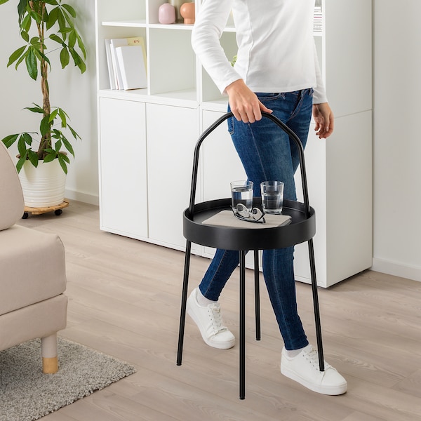 IKEA BURVIK Side table, 15 in Black, Ikea Ireland | 0638YIZPX