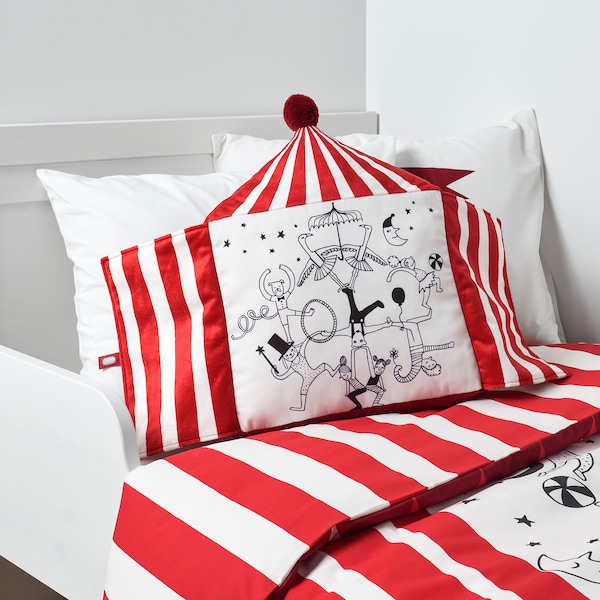 IKEA BUSENKEL cushion, circus tent shape red/white, 19x15 in, Ikea Ireland | 1923YTVAN