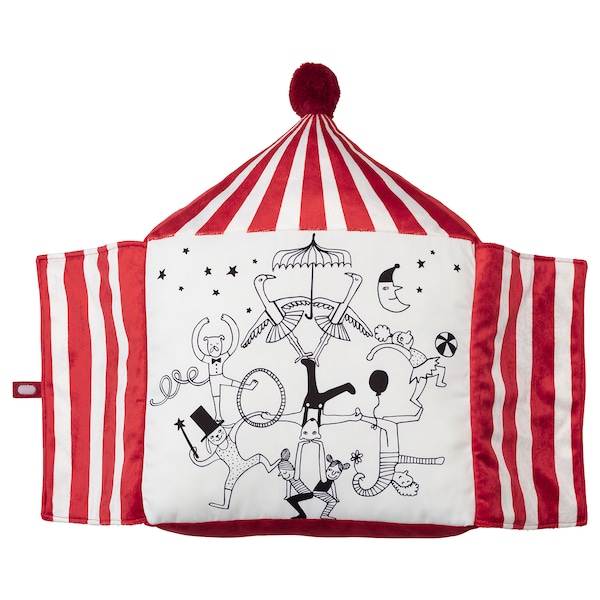 IKEA BUSENKEL cushion, circus tent shape red/white, 19x15 in, Ikea Ireland | 1923YTVAN