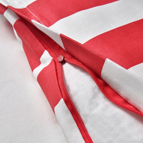 IKEA BUSENKEL duvet cover and pillowcase(s), circus pattern, Twin Red / White, Ikea Ireland | 3174TUCDG