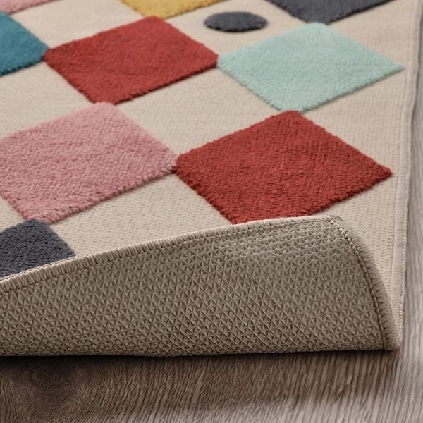 IKEA BUSENKEL rug, harlequin pattern, 4'3 inx5'3 in Multicolor, Ikea Ireland | 2653RXGZW