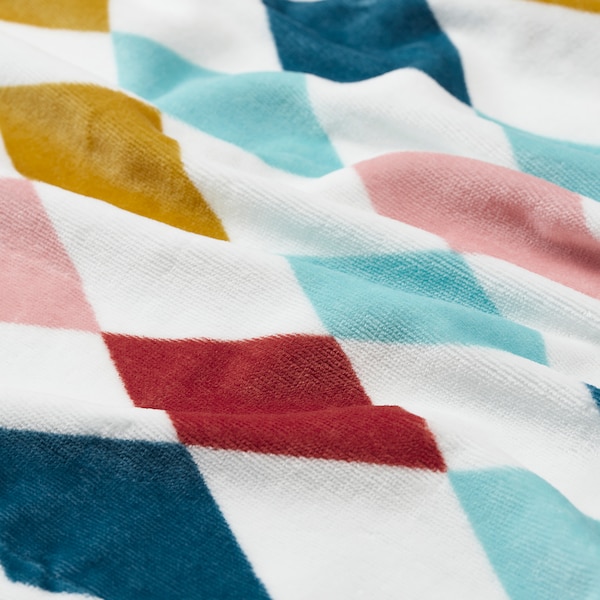 IKEA BUSENKEL towel with hood, 55x28 in Harlequin Pattern / Multicolor, Ikea Ireland | 4025PLKWY