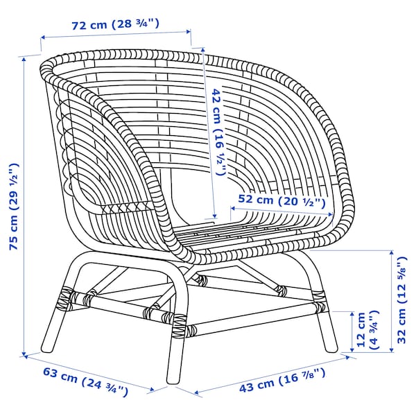 IKEA BUSKBO armchair Rattan, Ikea Ireland | 3108AWEFI