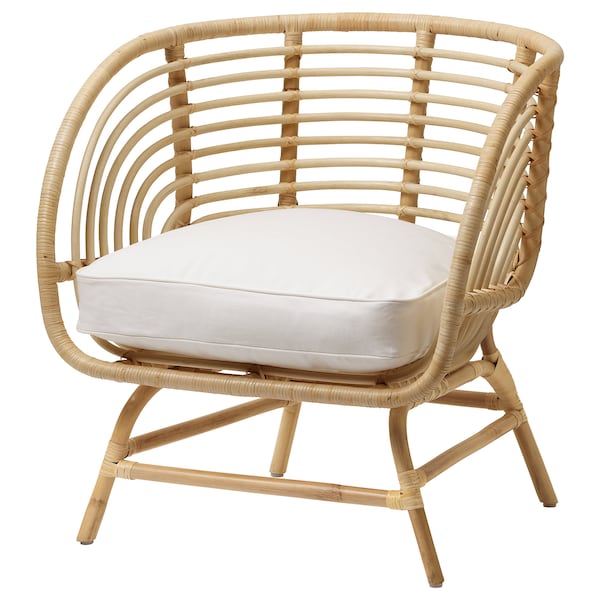 IKEA BUSKBO armchair Rattan / Djupvik White, Ikea Ireland | 2685FPKIO