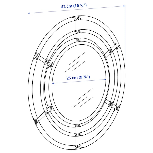 IKEA BUSKBO mirror, rattan, 16 1/2 in, Ikea Ireland | 9734FJWDO