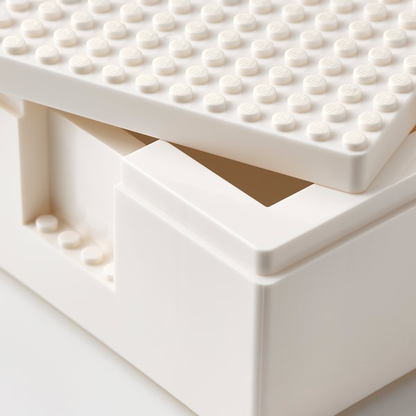 IKEA BYGGLEK LEGO® box with lid, set of 3, white, Ikea Ireland | 5184QWNMP