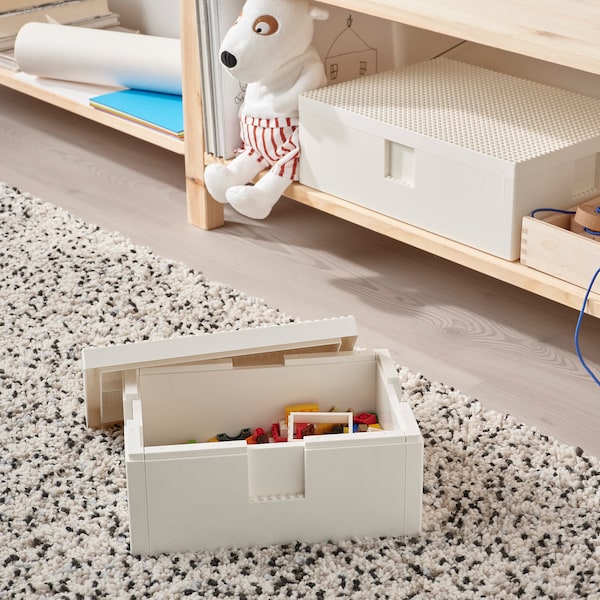 IKEA BYGGLEK LEGO® box with lid, white, 10x6 7/8x4 1/2 in, Ikea Ireland | 8436AUEZR