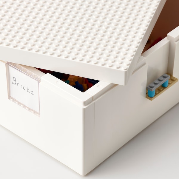 IKEA BYGGLEK LEGO® box with lid, white, 10x6 7/8x4 1/2 in, Ikea Ireland | 8436AUEZR