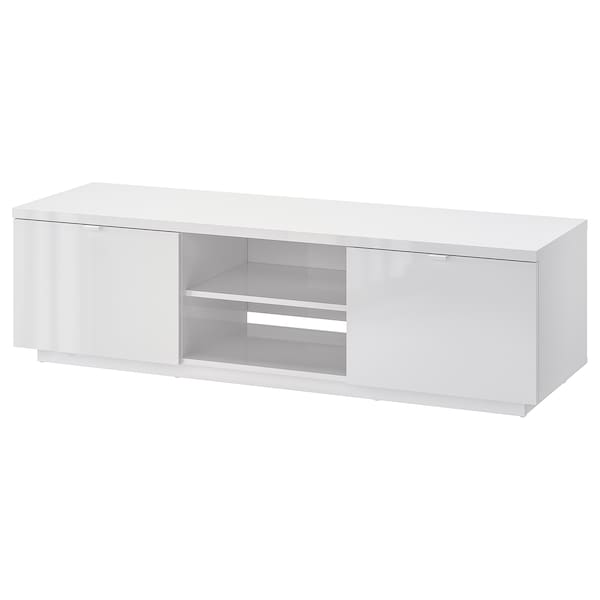 IKEA BYÅS TV unit, high gloss white, 63x16 1/2x17 3/4 in, Ikea Ireland | 8354EIUMG