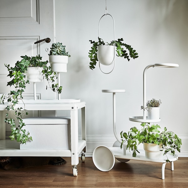IKEA CHILISTRÅN hanging planter, 4 ¾ in White, Ikea Ireland | 6710UJEAC