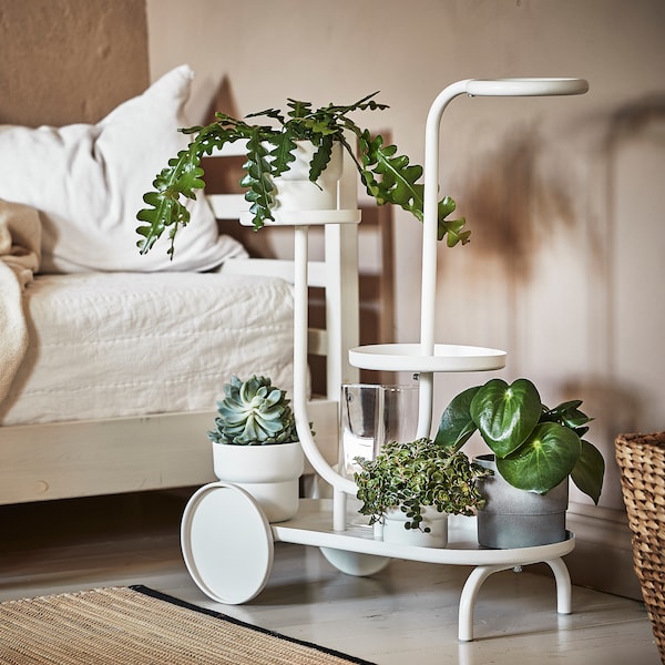 IKEA CHILISTRÅN plant stand with wheels, white, 29 ½ in, Ikea Ireland | 2015LISHK