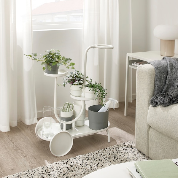 IKEA CHILISTRÅN plant stand with wheels, white, 29 ½ in, Ikea Ireland | 2015LISHK