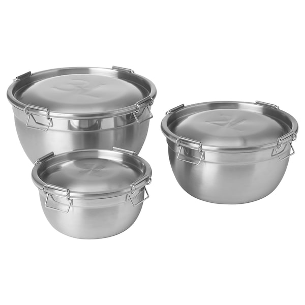 IKEA CIKLID bowl with lid, set of 3, Ikea Ireland | 9041AWJVH
