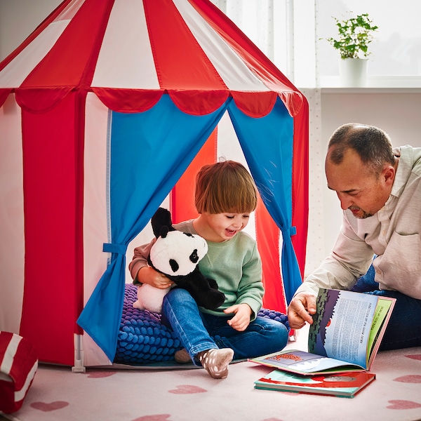 IKEA CIRKUSTÄLT children's tent, red/blue white, Ikea Ireland | 4362IWZTC