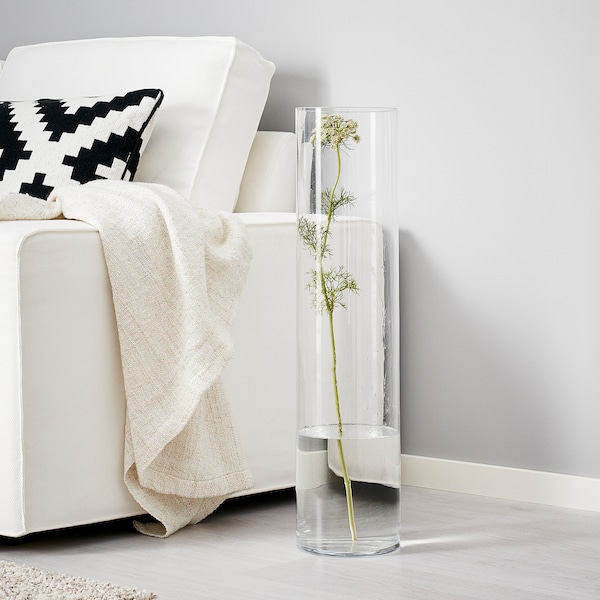 IKEA CYLINDER Vase, clear glass, Ikea Ireland | 6712KAPBU