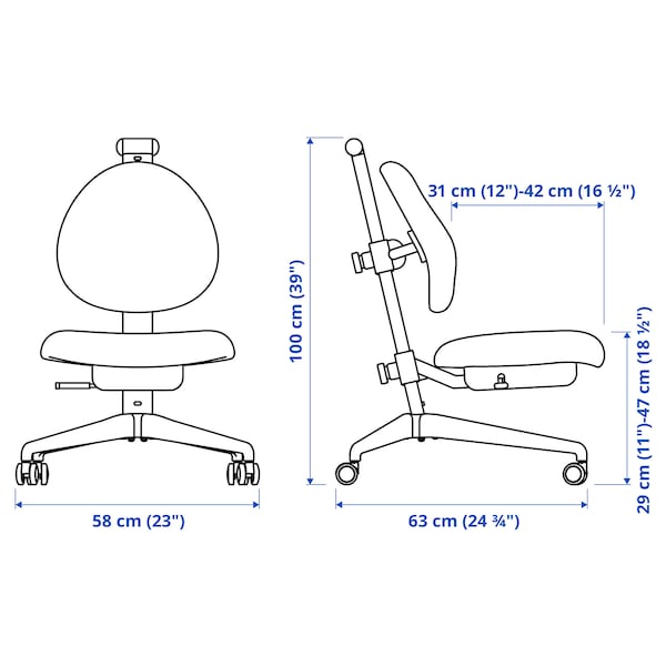 IKEA DAGNAR child's desk chair, yellow, Ikea Ireland | 8936YVTXK