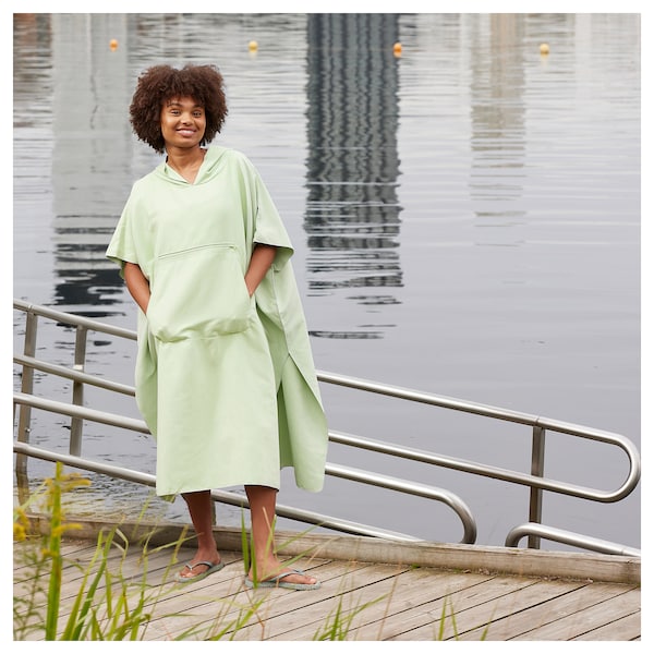 IKEA DAJLIEN bath poncho with hood, light green, 43 in, Ikea Ireland | 1483YLBOW