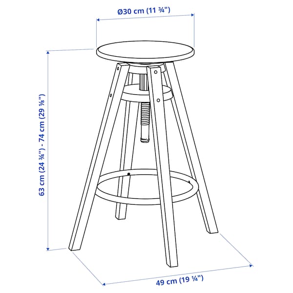 IKEA DALFRED Bar stool, black, Ikea Ireland | 0918OLIYJ