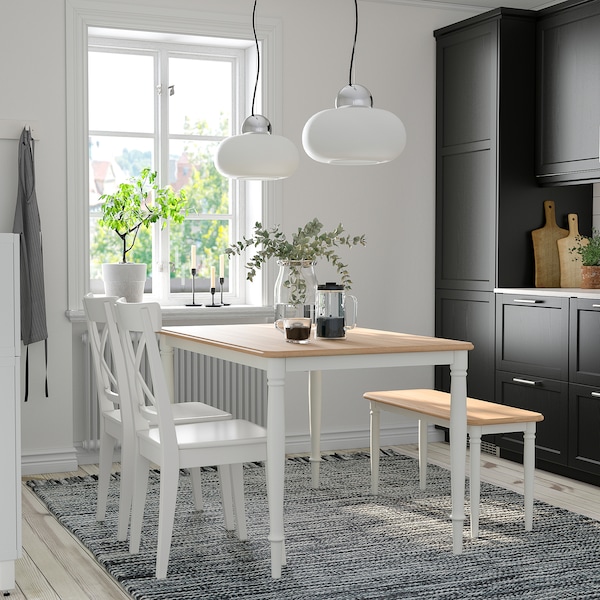 IKEA DANDERYD bench, oak veneer/white, 35 3/8x13 3/4 in, Ikea Ireland | 1246VCYRI