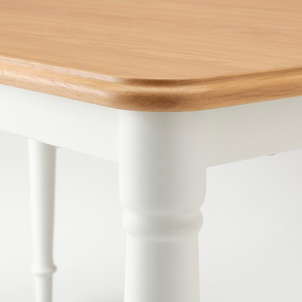 IKEA DANDERYD dining table, 51 1/8x31 1/2 in Oak Veneer / White, Ikea Ireland | 8712HYGLU