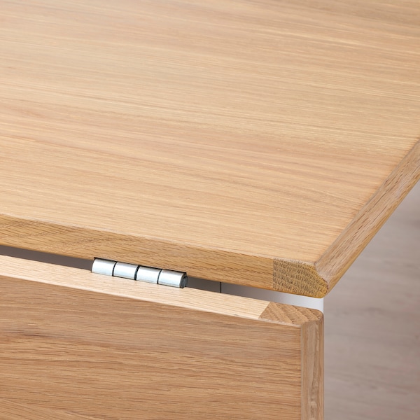 IKEA DANDERYD drop-leaf table, oak veneer/white, 29 1/8/52 3/4x31 1/2 in, Ikea Ireland | 3560DAVFY