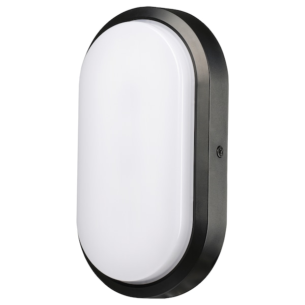 IKEA DÄCKSBÅT LED wall lamp, hardwire, outdoor black, Ikea Ireland | 4387ZYFVR