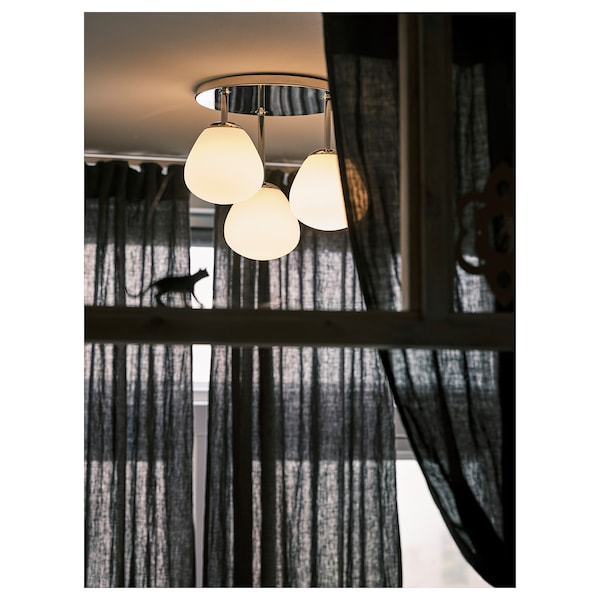 IKEA DEJSA ceiling lamp with 3 lights, chrome plated/opal glass, Ikea Ireland | 3670HRSCU
