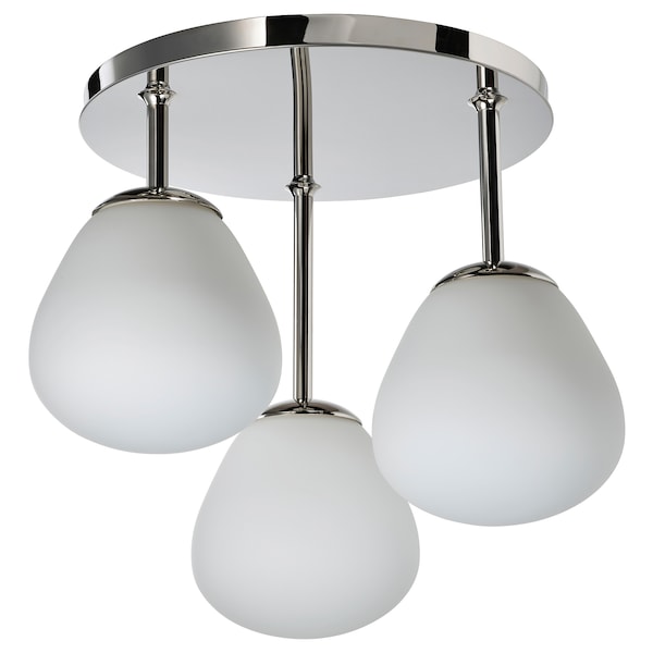 IKEA DEJSA ceiling lamp with 3 lights, chrome plated/opal glass, Ikea Ireland | 3670HRSCU
