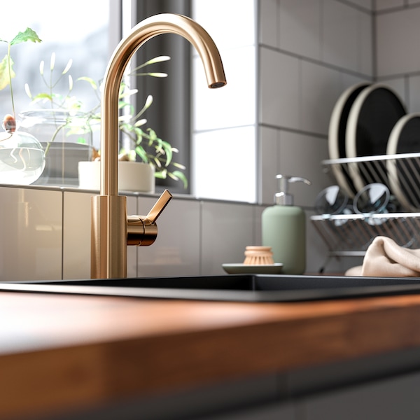 IKEA DELSJÖN kitchen faucet Brass Color, Ikea Ireland | 0531QENXR