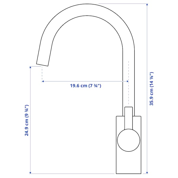 IKEA DELSJÖN kitchen faucet Brass Color, Ikea Ireland | 0531QENXR