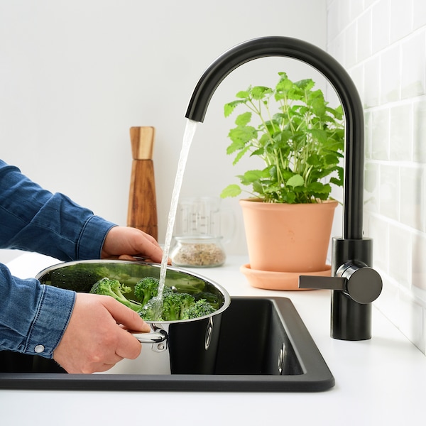 IKEA DELSJÖN kitchen faucet Brushed Black Metal, Ikea Ireland | 4209DCEZA