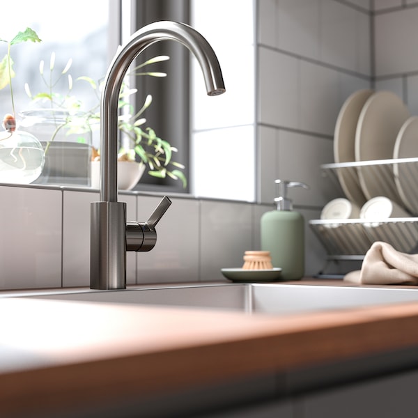 IKEA DELSJÖN kitchen faucet Pewter Effect, Ikea Ireland | 6580QFRES