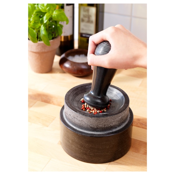 IKEA ÄDELSTEN mortar and pestel, marble black, Ikea Ireland | 9035TXFKB