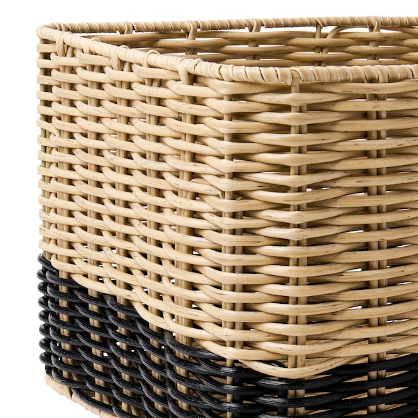 IKEA DJURTRÄNARE basket, beige/black, 9 ¾x13 ¾x7 ½ in, Ikea Ireland | 1495FRPEU