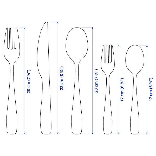 IKEA DOFTSAM 20-piece flatware set, stainless steel, Ikea Ireland | 6832XNICS