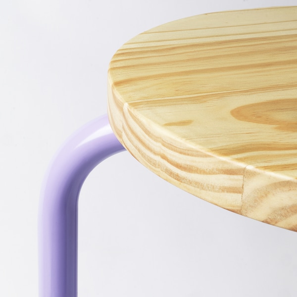 IKEA DOMSTEN stool Lilac / Pine, Ikea Ireland | 2869SKUHG