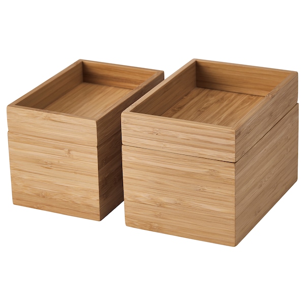 IKEA DRAGAN 4-piece bathroom set, bamboo, Ikea Ireland | 0136YMPRV