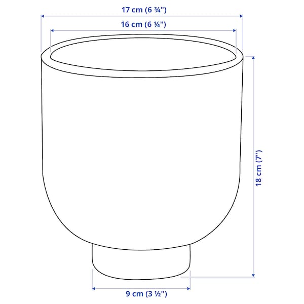 IKEA DRÖMSK plant pot, indoor/outdoor, 6 in Anthracite, Ikea Ireland | 5317RDJVZ
