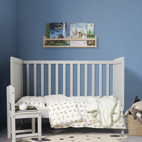 IKEA DRÖMSLOTT duvet cover 1 pillowcase f crib, 43x49/14x22 in Puppy Pattern / Multicolor, Ikea Ireland | 2603BECXS