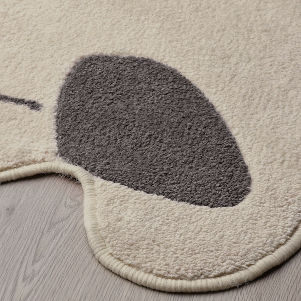IKEA DRÖMSLOTT rug, dog-shaped off-white/gray, 2'2 inx3'7 in, Ikea Ireland | 4915NXDHY