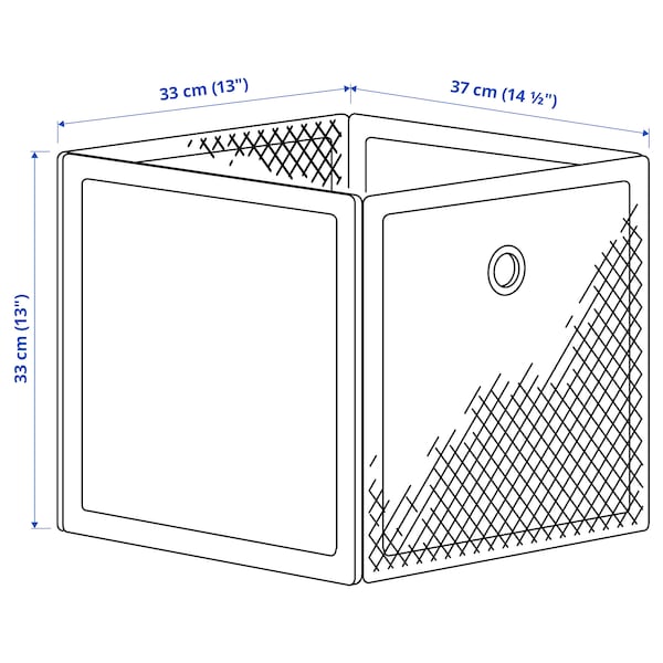 IKEA DRÖNJÖNS storage box, white, 13x14 ½x13 in, Ikea Ireland | 4985UCYWB