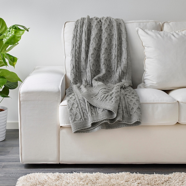 IKEA DÅRÖRT throw, gray, 51x67 in, Ikea Ireland | 3418UYKFT